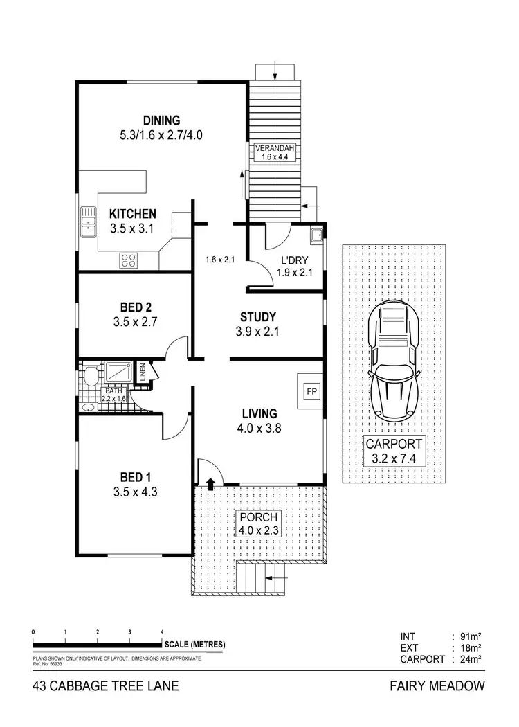Floorplan of Homely house listing, 43 Cabbage Tree Lane, Fairy Meadow NSW 2519