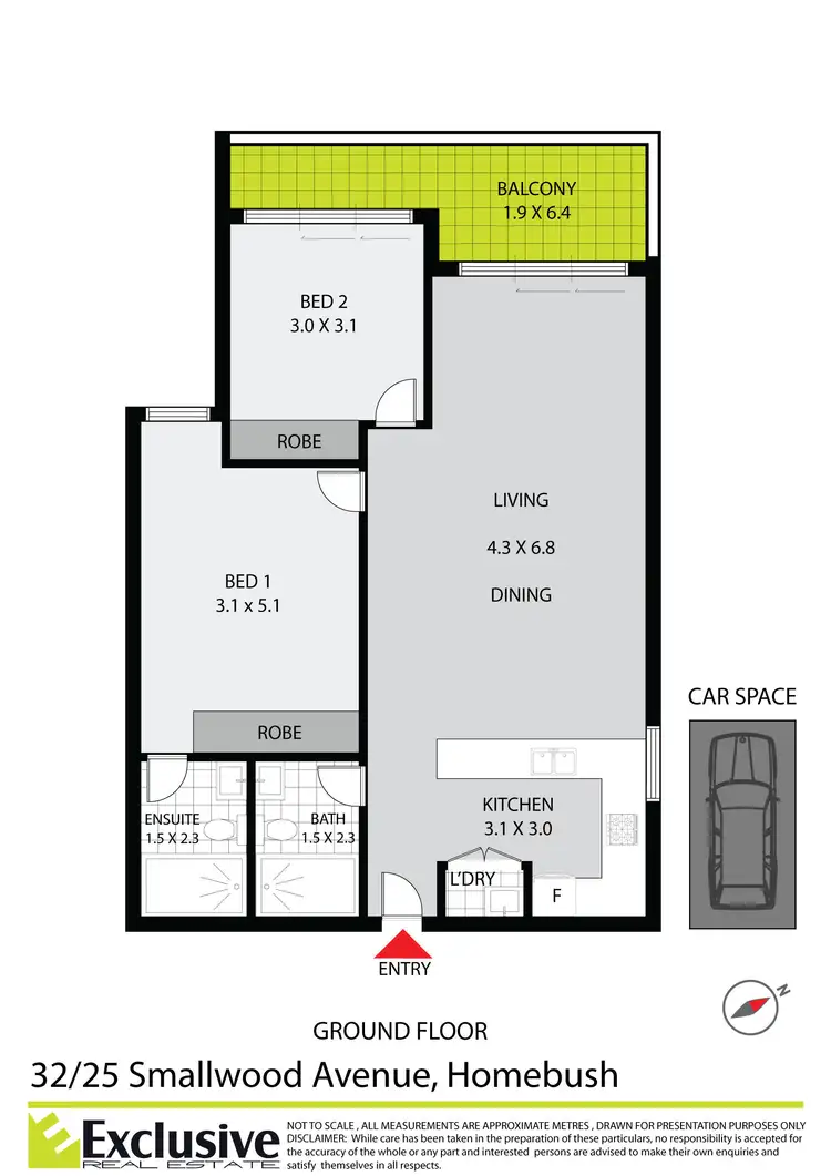 Floorplan of Homely apartment listing, 32/25-29 Smallwood Avenue, Homebush NSW 2140