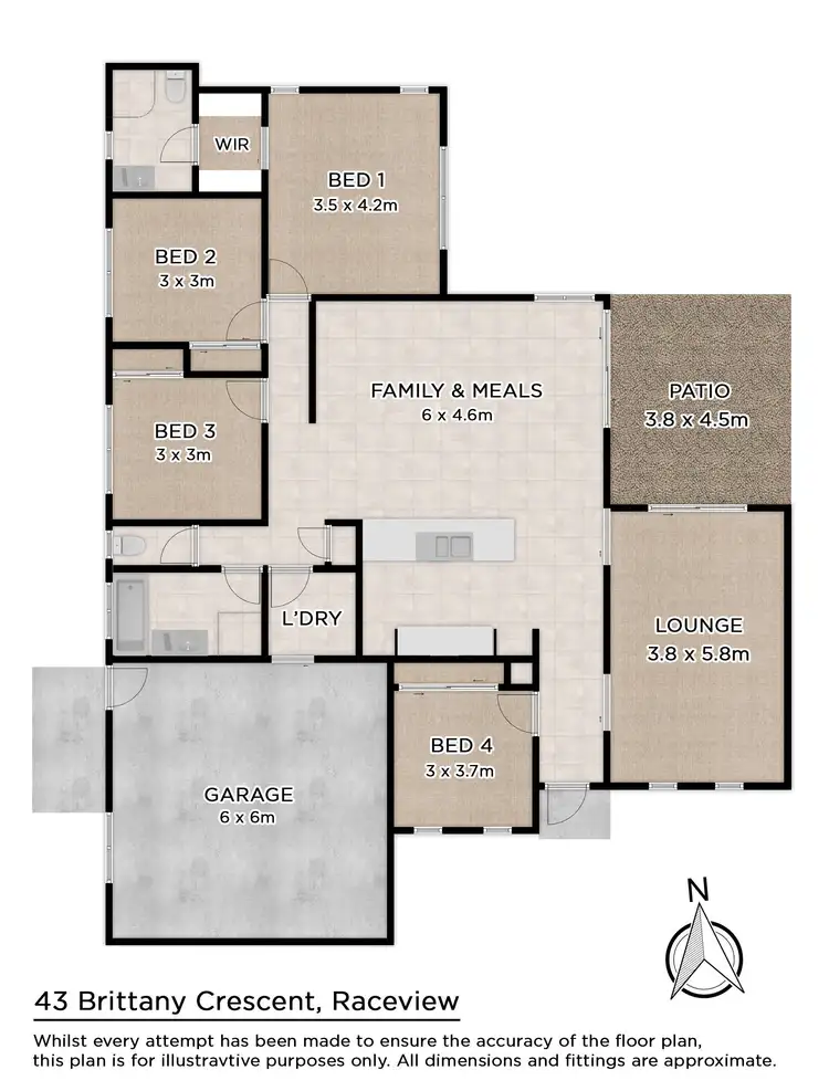 Floorplan of Homely house listing, 43 Brittany Crescent, Raceview QLD 4305