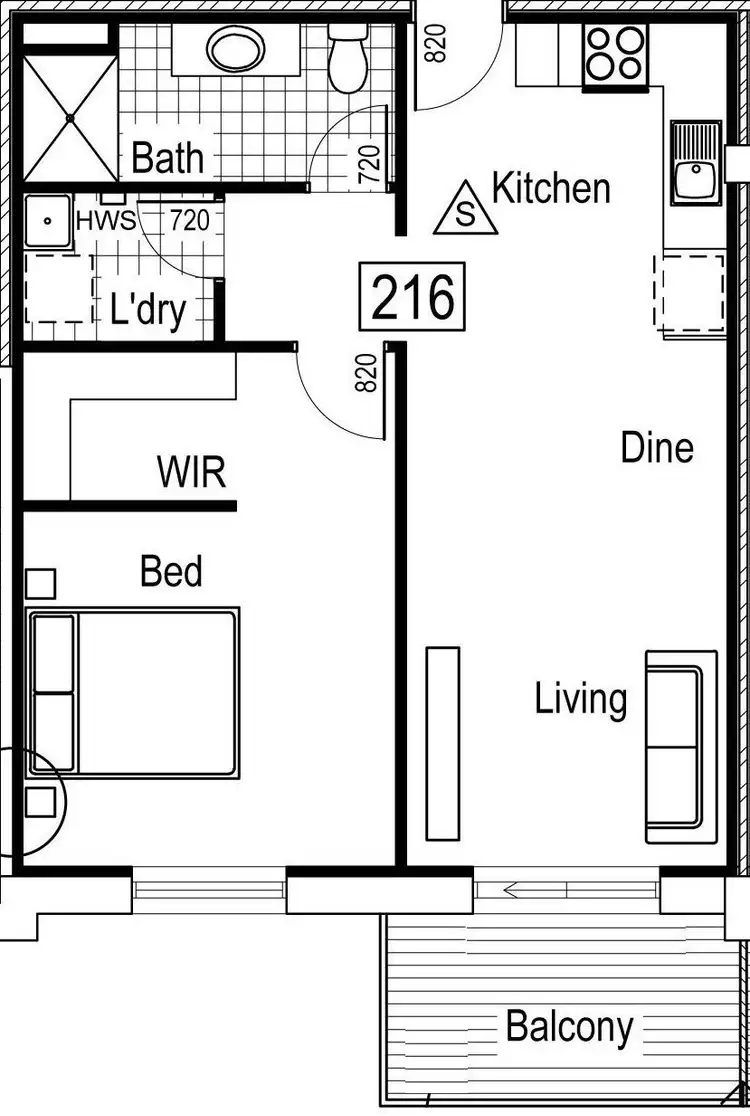 Floorplan of Homely apartment listing, A216/149-157 Thirteenth Street, Mildura VIC 3500