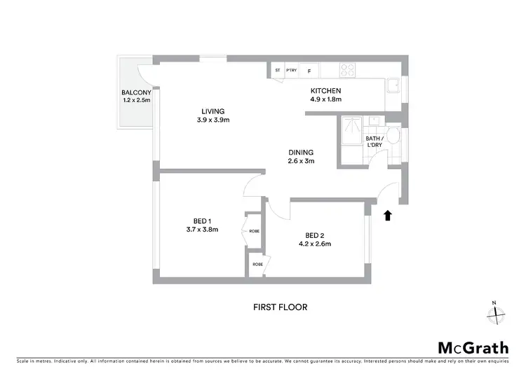 Floorplan of Homely apartment listing, 7/6 Glen Eira Road, Ripponlea VIC 3185