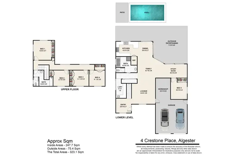 Floorplan of Homely house listing, 4 Crestone Place, Algester QLD 4115