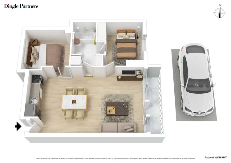 Floorplan of Homely apartment listing, 1109/620 Collins Street, Melbourne VIC 3000
