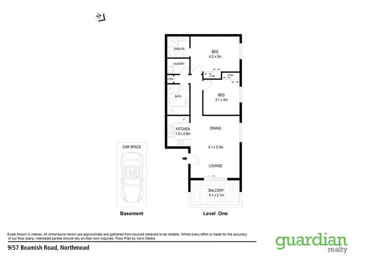 Floorplan of Homely unit listing, 9/57-59 Beamish Road, Northmead NSW 2152