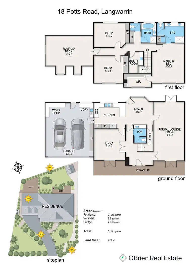 Floorplan of Homely house listing, 18 Potts Road, Langwarrin VIC 3910