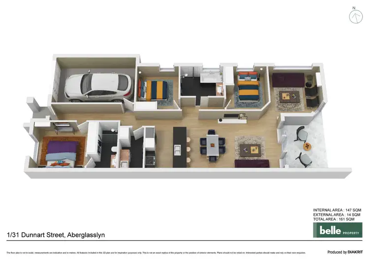 Floorplan of Homely semi-detached listing, 1/31 Dunnart Street, Aberglasslyn NSW 2320