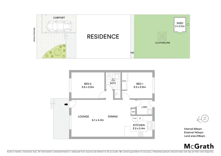 Floorplan of Homely unit listing, 2/7a Nicholson Street, Mudgee NSW 2850