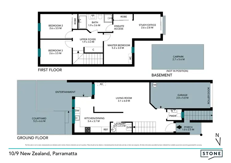 Floorplan of Homely townhouse listing, 10/9-11 New Zealand Street, Parramatta NSW 2150