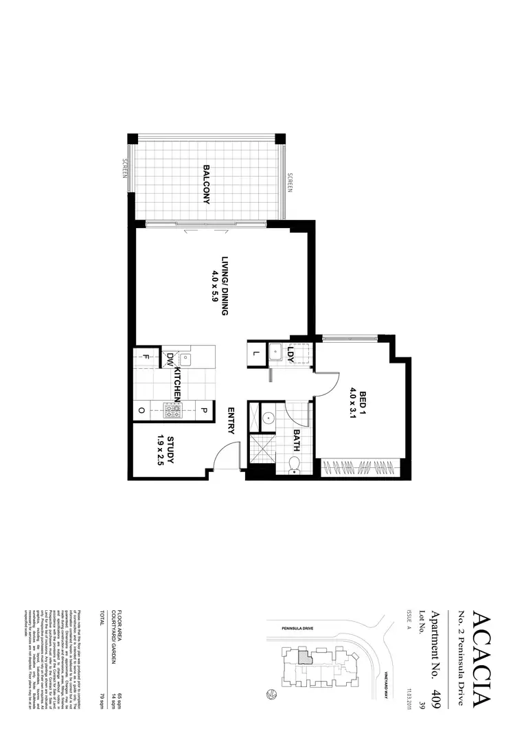 Floorplan of Homely apartment listing, 409/2 Peninsula Drive, Breakfast Point NSW 2137