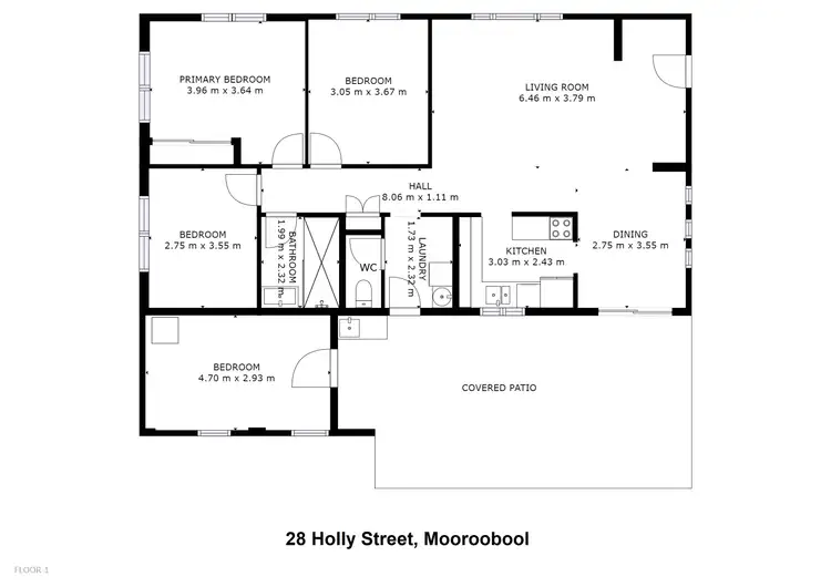 Floorplan of Homely house listing, 28 Holly Street, Mooroobool QLD 4870