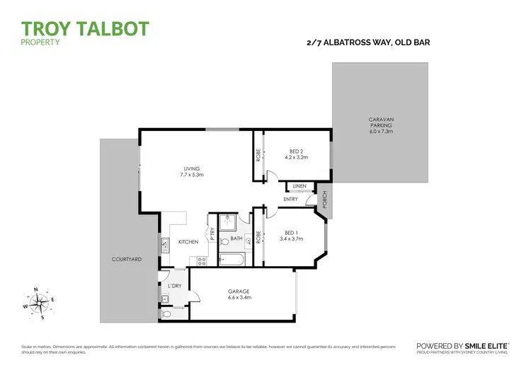 Floorplan of Homely unit listing, 2/7 Albatross Way, Old Bar NSW 2430