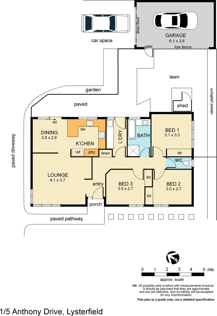 Floorplan of Homely unit listing, 1/5 Anthony Drive, Lysterfield VIC 3156