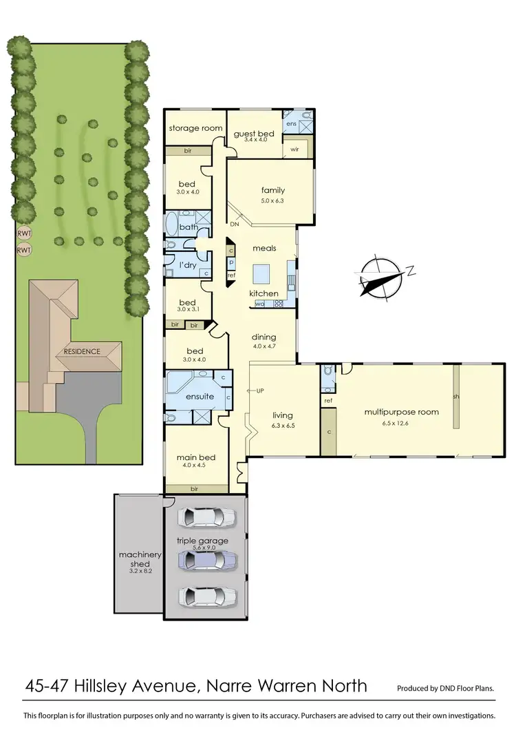 Floorplan of Homely house listing, 45-47 Hillsley Avenue, Narre Warren North VIC 3804
