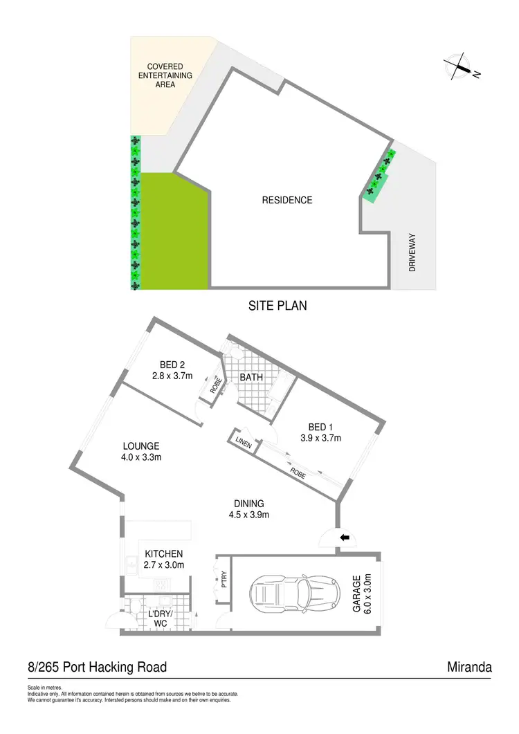 Floorplan of Homely villa listing, 8/265 Port Hacking Road, Miranda NSW 2228