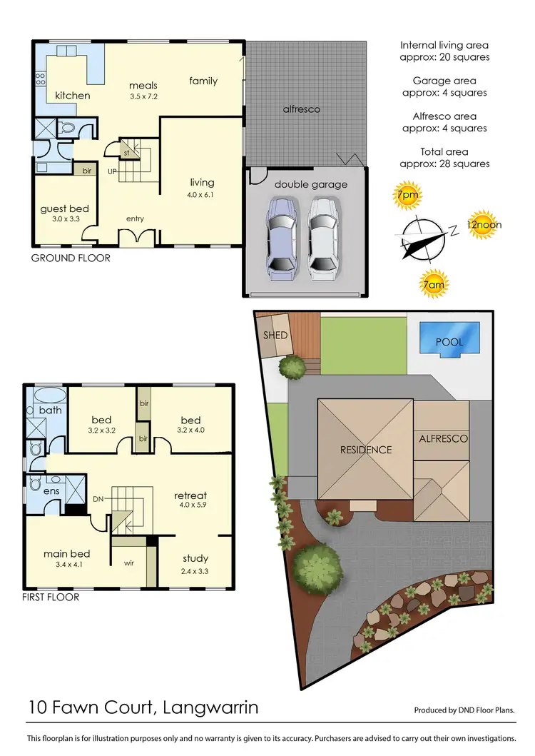 Floorplan of Homely house listing, 10 Fawn Court, Langwarrin VIC 3910