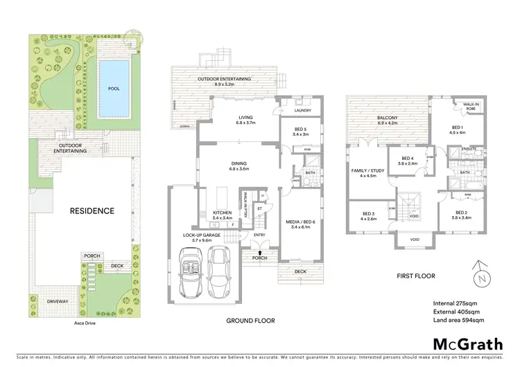 Floorplan of Homely house listing, 6 Asca Drive, Green Point NSW 2251