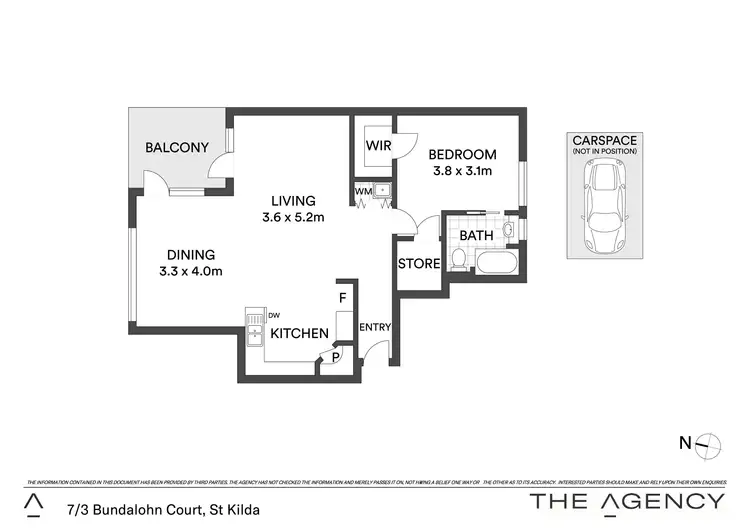 Floorplan of Homely apartment listing, 7/3 Bundalohn Court, St Kilda VIC 3182