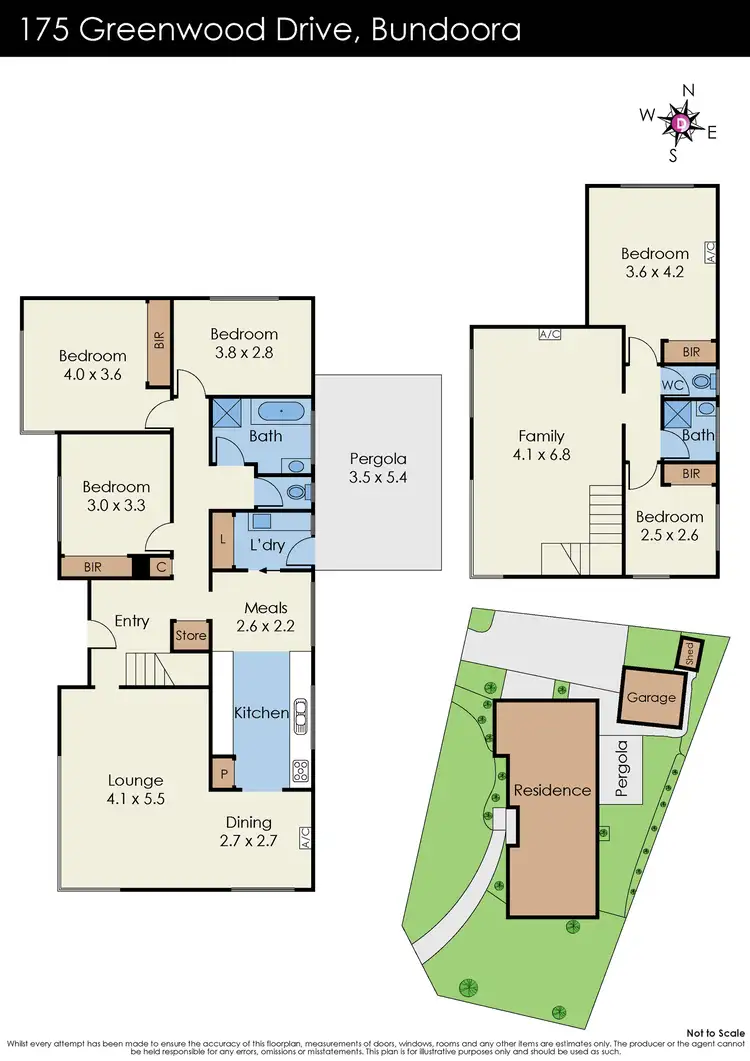 Floorplan of Homely house listing, 175 Greenwood Drive, Bundoora VIC 3083