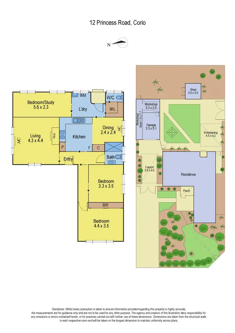 Floorplan of Homely house listing, 12 Princess Road, Corio VIC 3214