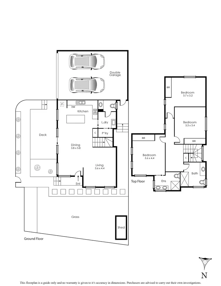 Floorplan of Homely townhouse listing, 1/74 White Street, Mordialloc VIC 3195