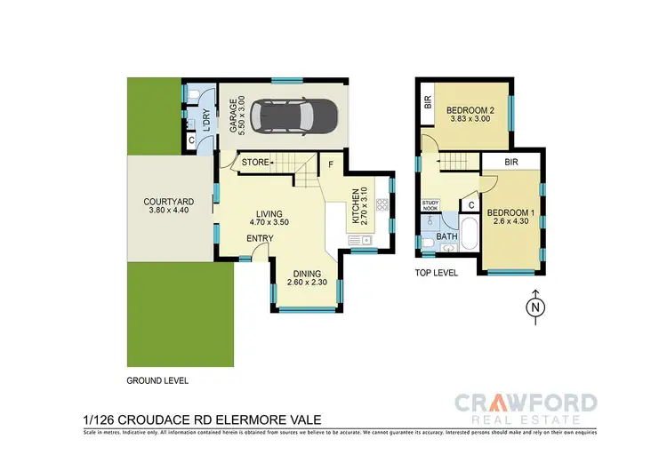 Floorplan of Homely townhouse listing, 1/126 Croudace Road, Elermore Vale NSW 2287