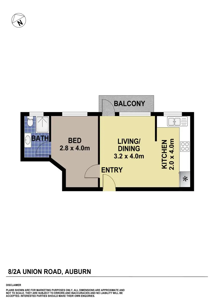 Floorplan of Homely apartment listing, 8/2a Union Road, Auburn NSW 2144