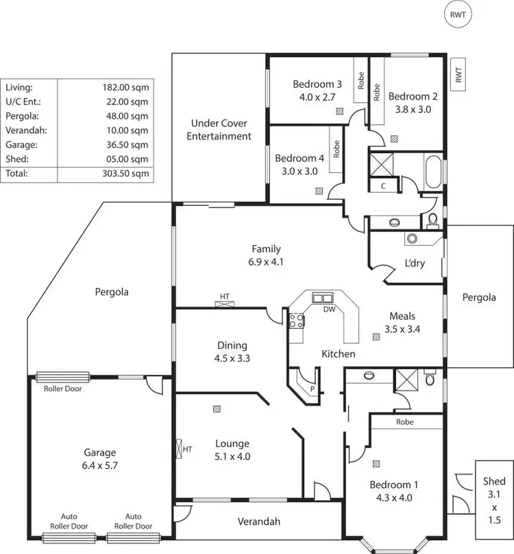 Floorplan of Homely house listing, 7 Highwood Court, Aberfoyle Park SA 5159