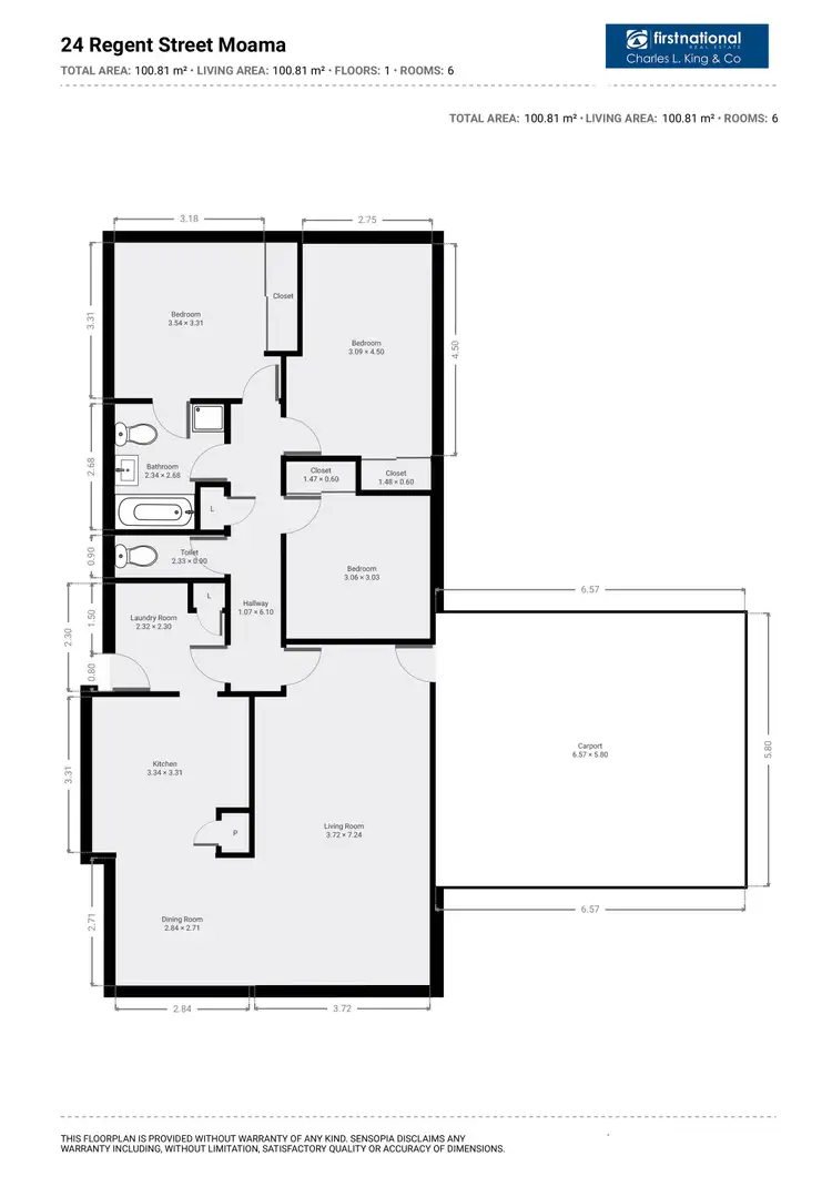 Floorplan of Homely house listing, 24 Regent Street, Moama NSW 2731