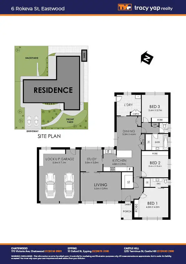 Floorplan of Homely house listing, 6 Rokeva Street, Eastwood NSW 2122