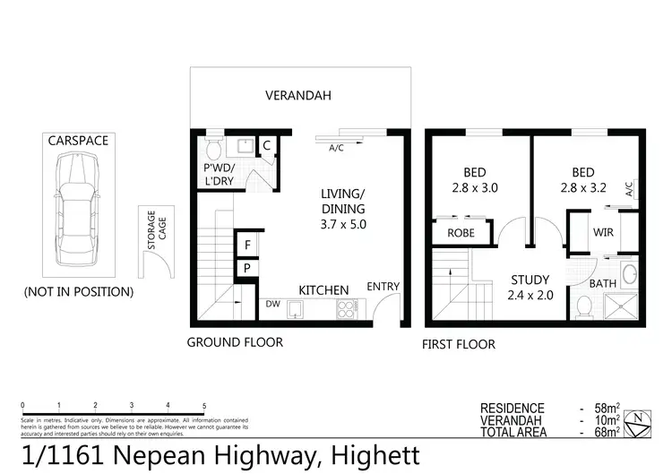 Floorplan of Homely apartment listing, 1/1161 Nepean Highway, Highett VIC 3190