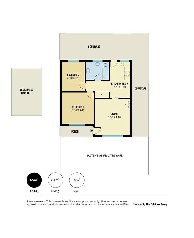 Floorplan of Homely unit listing, 4/19 Fulton Street, Glenelg North SA 5045