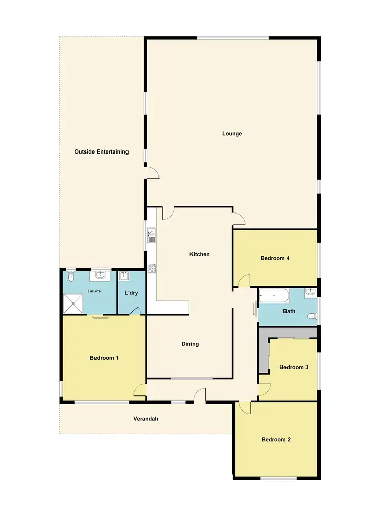 Floorplan of Homely rural property listing, 21 Falkner Street, Linton VIC 3360