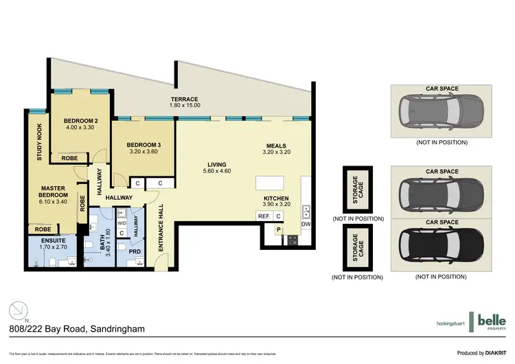 Floorplan of Homely apartment listing, 808/222 Bay Road, Sandringham VIC 3191