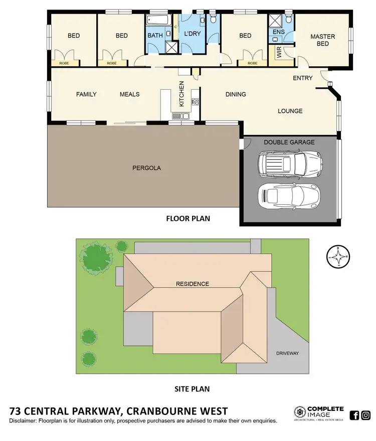 Floorplan of Homely house listing, 73 Central Parkway, Cranbourne West VIC 3977