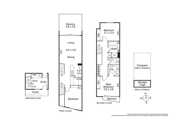 Floorplan of Homely townhouse listing, 48 Byron Street, North Melbourne VIC 3051