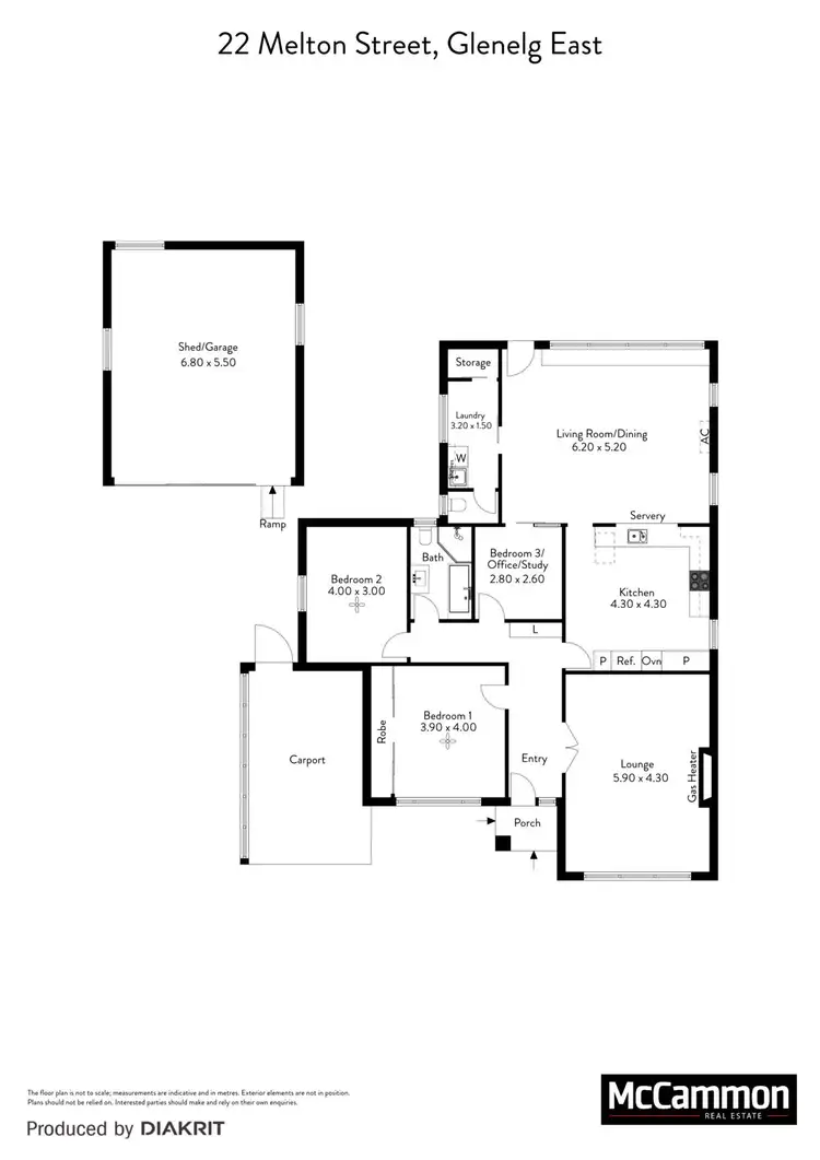 Floorplan of Homely house listing, 22 Melton Street, Glenelg East SA 5045