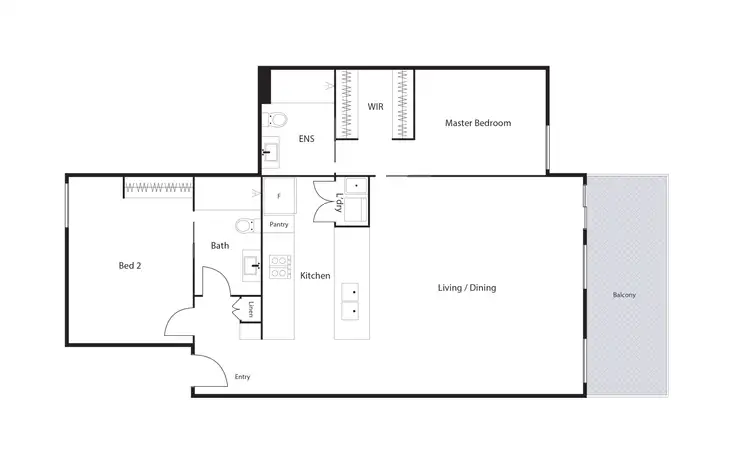 Floorplan of Homely apartment listing, 111/56 Forbes Street, Turner ACT 2612