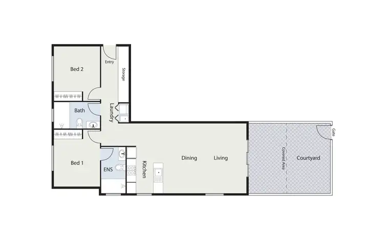 Floorplan of Homely apartment listing, 95/8 Baudinette Circuit, Bruce ACT 2617