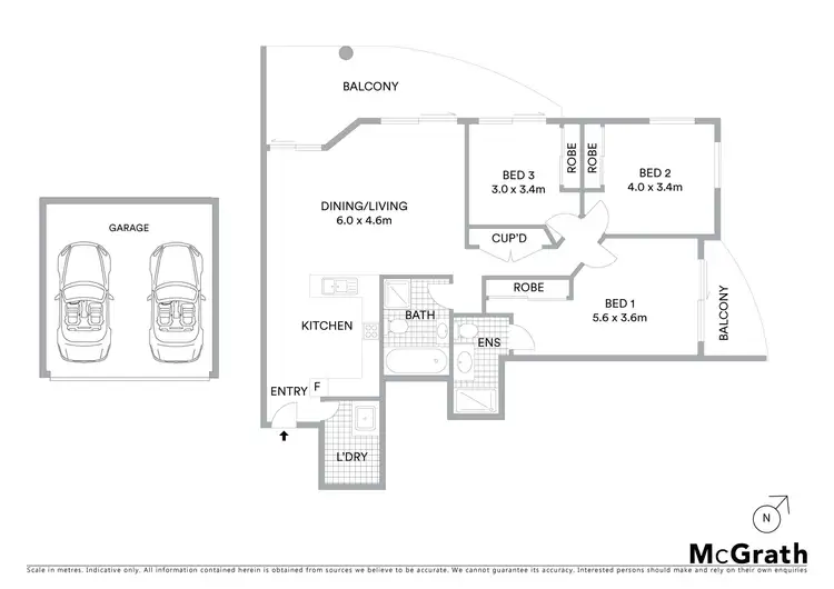 Floorplan of Homely apartment listing, 308/91D Bridge Road, Westmead NSW 2145