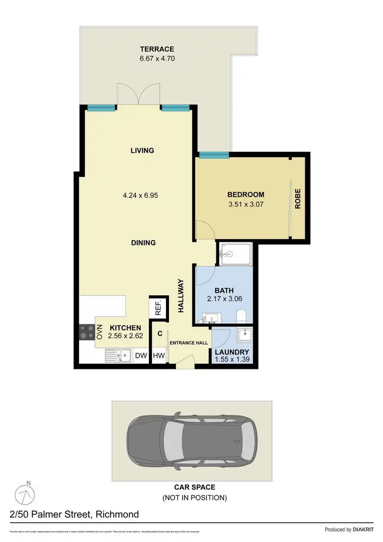 Floorplan of Homely apartment listing, 2/50 Palmer Street, Richmond VIC 3121