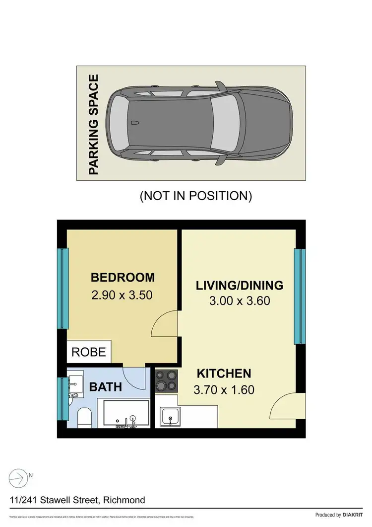 Floorplan of Homely apartment listing, 11/241 Stawell Street, Burnley VIC 3121