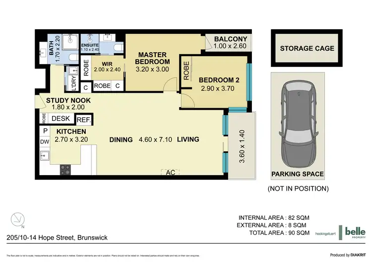 Floorplan of Homely apartment listing, 205/10-14 Hope Street, Brunswick VIC 3056