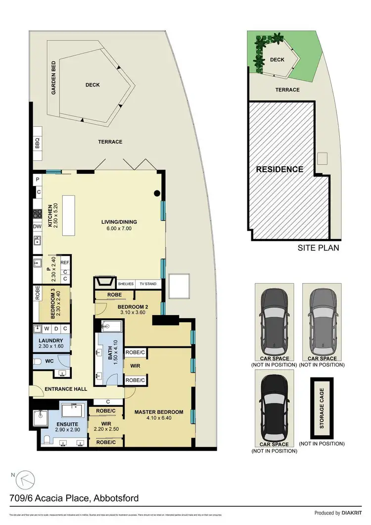 Floorplan of Homely apartment listing, 709/6 Acacia Place, Abbotsford VIC 3067