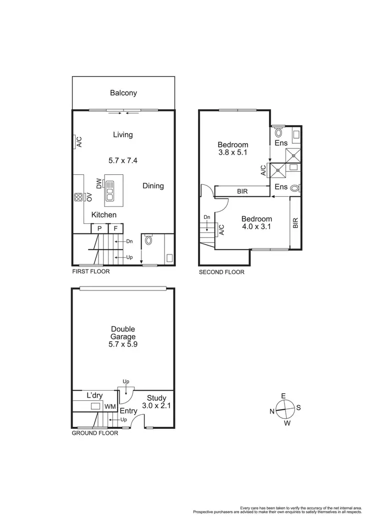 Floorplan of Homely townhouse listing, 5/11 Sandown Road, Ascot Vale VIC 3032