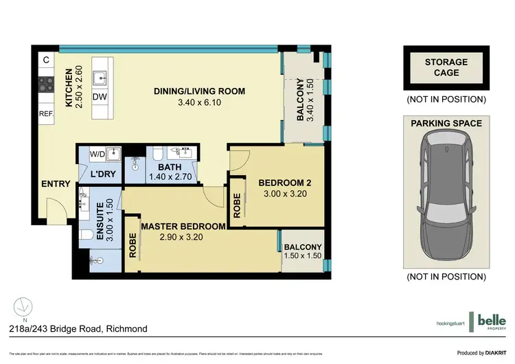 Floorplan of Homely apartment listing, 218A/243 Bridge Road, Richmond VIC 3121