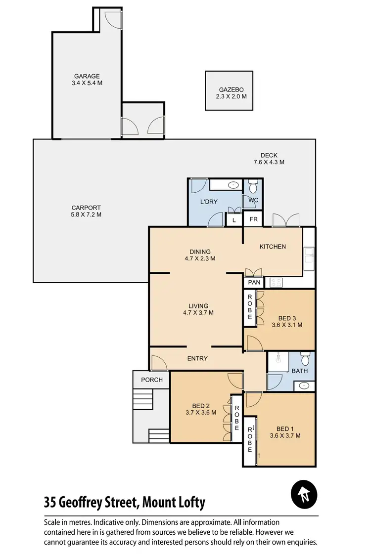 Floorplan of Homely house listing, 35 Geoffrey Street, Mount Lofty QLD 4350
