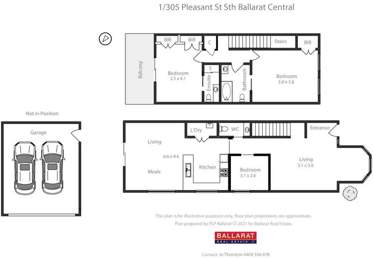 Floorplan of Homely unit listing, 1/305 Pleasant Street South, Ballarat Central VIC 3350