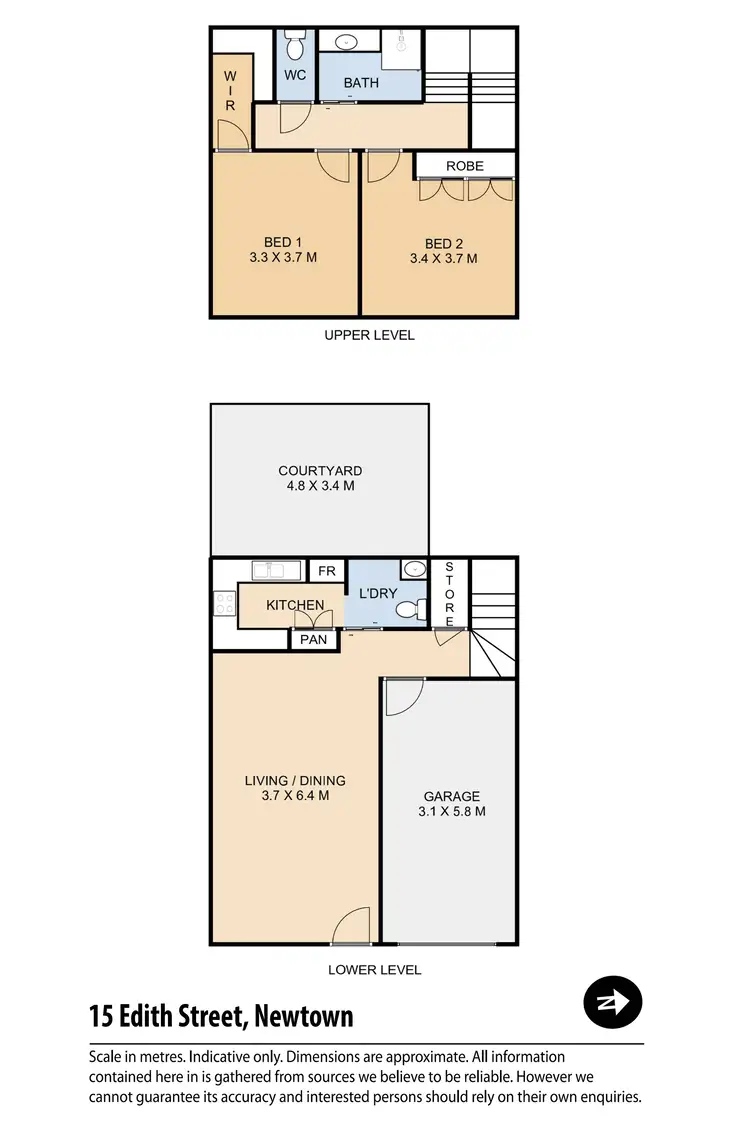 Floorplan of Homely unit listing, 1/15 Edith Street, Newtown QLD 4350