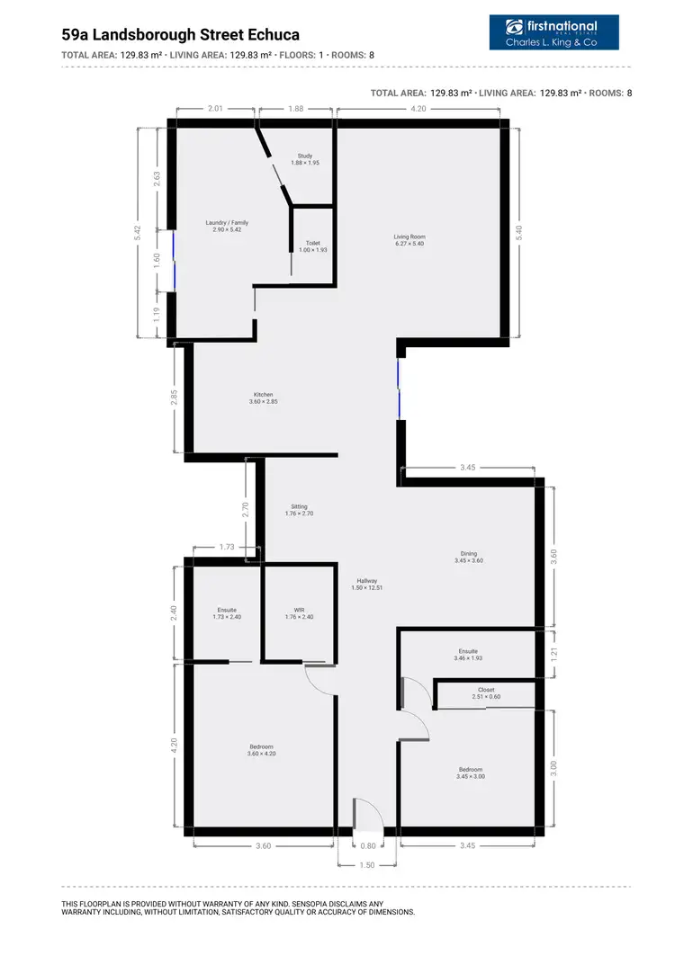 Floorplan of Homely house listing, 59A Landsborough Street, Echuca VIC 3564