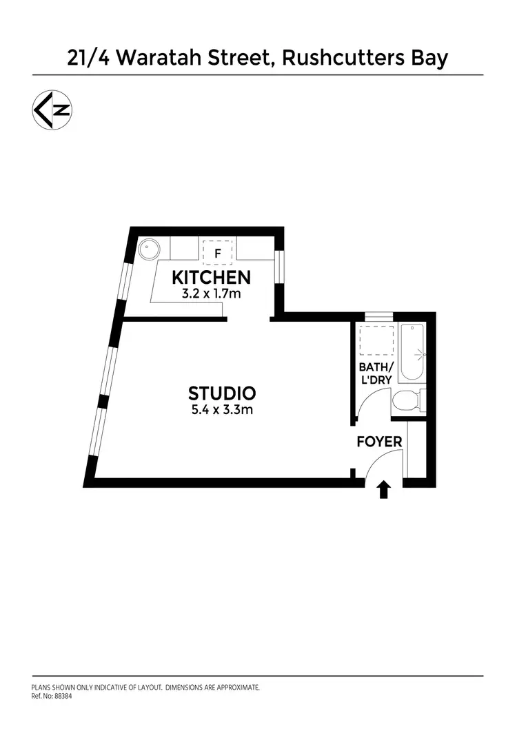 Floorplan of Homely apartment listing, 21/4 Waratah Street, Rushcutters Bay NSW 2011